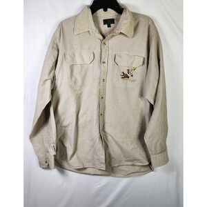 Vintage Abercrombie Fitch Ducks Embroidered 100% Cotton Mens Shirt Xl